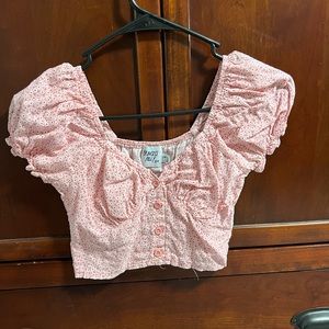 Princess Polly cropped button dainty shirt!
